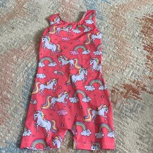 One piece girls dance outfit size 150 (size 10).